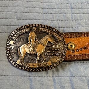 Centennial Commemorative Western Belt with Gold-Tone Buckle
